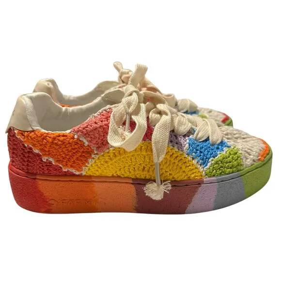 NWOT Farm Rio Crochet Sunset Platform Sneakers Sneakers 6.5