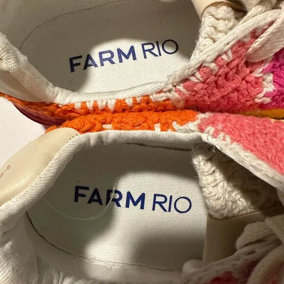 NWOT Farm Rio Crochet Sunset Platform Sneakers Sneakers 6.5