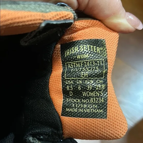 NWOT-Irish Setter Brown and Orange Athletic Shoes with Durable Sole