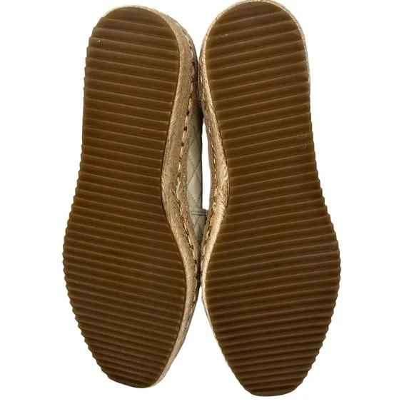 NWOT KARL LAGERFELD PARIS Dalia Quilted Espadrille Platform Shoes Women's 7.5