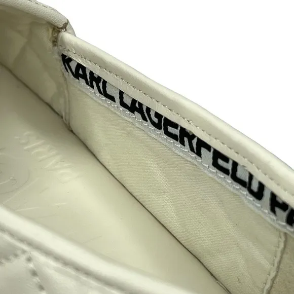 NWOT KARL LAGERFELD PARIS Dalia Quilted Espadrille Platform Shoes Women's 7.5
