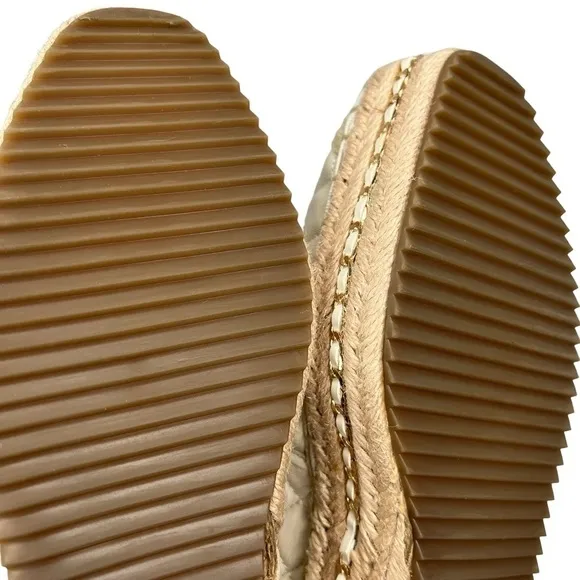 NWOT KARL LAGERFELD PARIS Dalia Quilted Espadrille Platform Shoes Women's 7.5