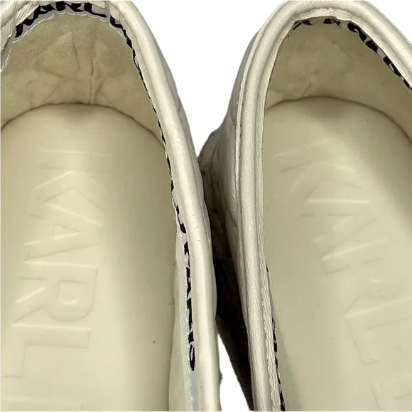 NWOT KARL LAGERFELD PARIS Dalia Quilted Espadrille Platform Shoes Women's 7.5