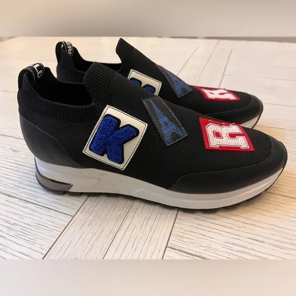NWOT Karl Lagerfeld Paris women's athletic shoes. Slip on sneakers.  size 10