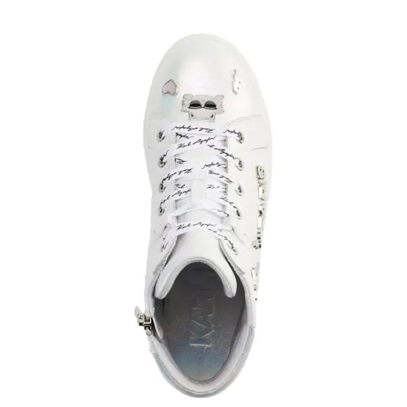 NWOT Karl Lagerfeld Women's Catty Lace-Up Embellished High-Top Sneakers Size 6.5