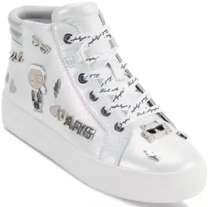 NWOT Karl Lagerfeld Women's Catty Lace-Up Embellished High-Top Sneakers Size 6.5