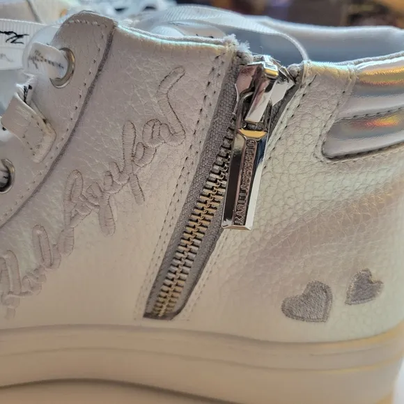 NWOT Karl Lagerfeld Women's Catty Lace-Up Embellished High-Top Sneakers Size 6.5