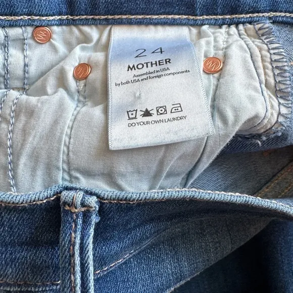 NWOT MOTHER The Twister Flood Ankle Flared Jeans, Size 24. Still In Stores.