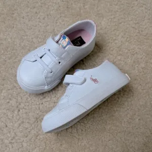 NWOT Polo Ralph Lauren white / Iridescent shoes