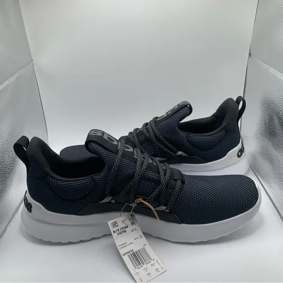NWT adidas Lite Racer Adapt 5.0 Running Shoes Slip On Black Grey Size 12 1624