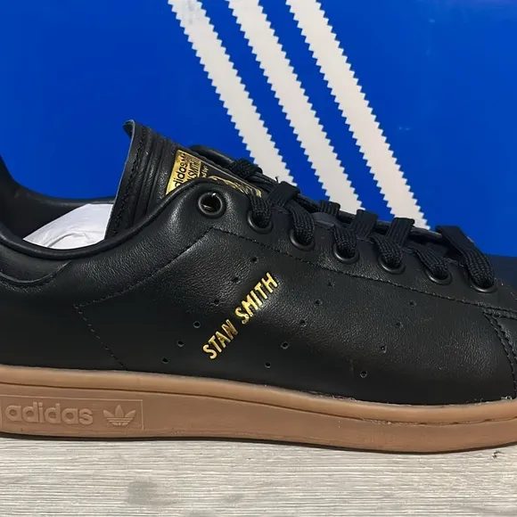 NWT Adidas Originals Stan Smith Men's Shoes - Black - ID1341