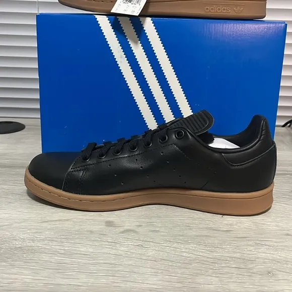 NWT Adidas Originals Stan Smith Men's Shoes - Black - ID1341