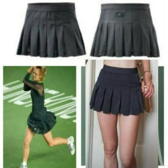 Nwt ADIDAS Stella McCartney Tennis Skirt Pleated M Medium Gray