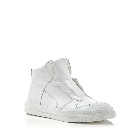 NWT ASH Womens White High Top Enigma Platform Leather Athletic Sneakers 39