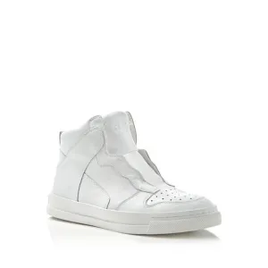NWT ASH Womens White High Top Enigma Platform Leather Athletic Sneakers 39