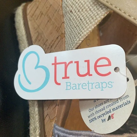 NWT Baretraps OLICIA Women's Sandals Lavender Size 8 M. 100% Recycled Material.