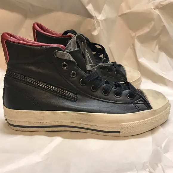 NWT Black &amp; Red Converse X by John Varvatos Chuck Taylor Zip High Top Sneaker