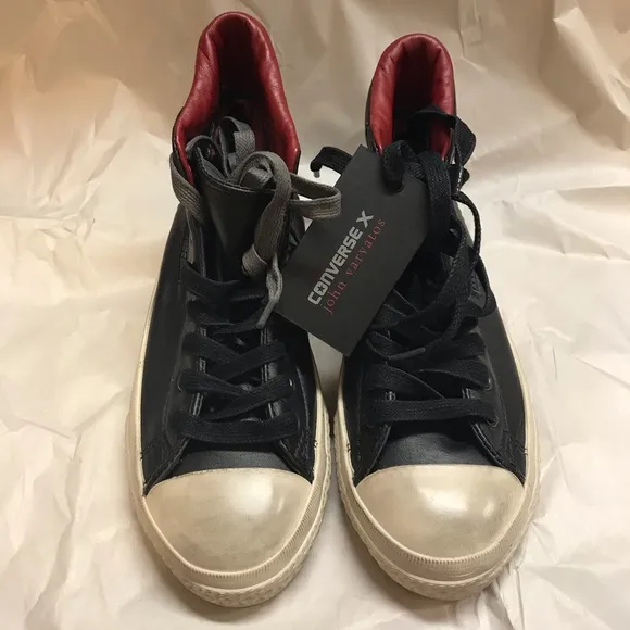 NWT Black &amp; Red Converse X by John Varvatos Chuck Taylor Zip High Top Sneaker