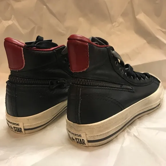 NWT Black &amp; Red Converse X by John Varvatos Chuck Taylor Zip High Top Sneaker