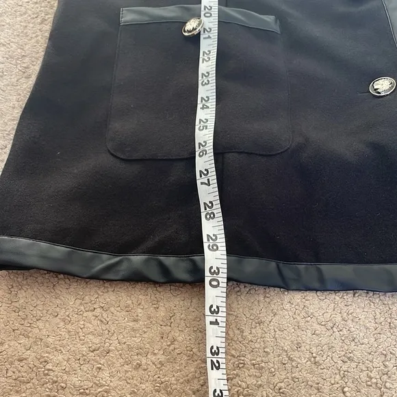 NWT Black Faux Suede &amp; Leather Trim Jacket Plus Size 2XL