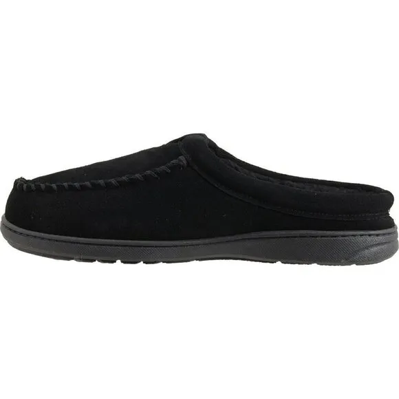 NWT Clarks Men's Suede Faux Fur Lined Scuff Slippers