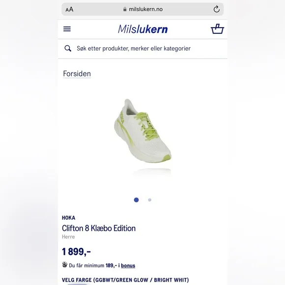 NWT Clifton 8 Hoka One One Running shoes brand new white lime green womens HJK​