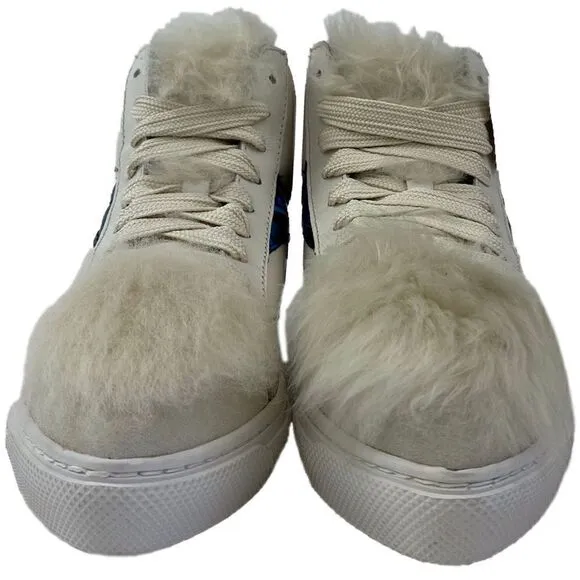 NWT Coach C203 Soft Smooth/Calf Suede Pointy Toe High Top Sneakers