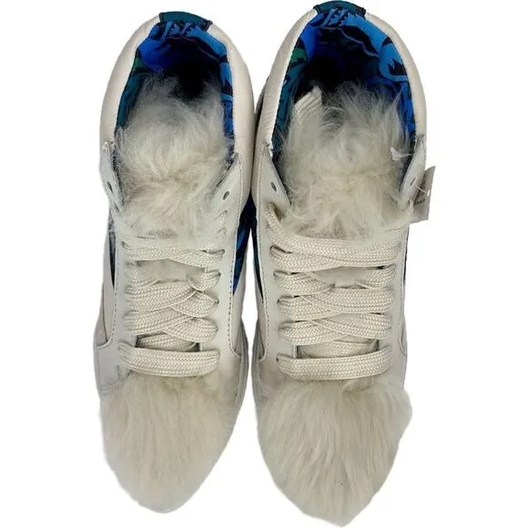 NWT Coach C203 Soft Smooth/Calf Suede Pointy Toe High Top Sneakers