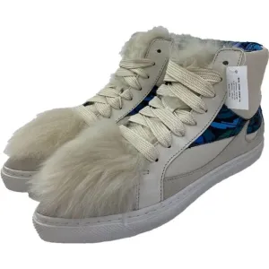 NWT Coach C203 Soft Smooth/Calf Suede Pointy Toe High Top Sneakers