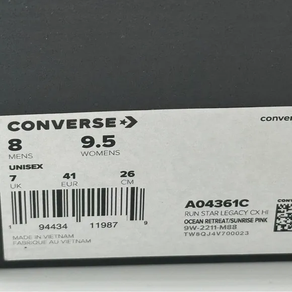 NWT Converse Run Star Legacy CX Hi Ocean Retreat Blue / Sunrise Pink UNISEX