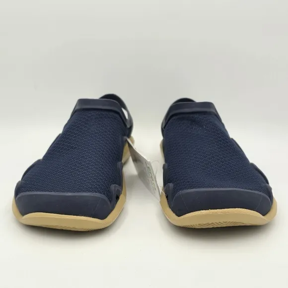 NWT Crocs Swiftwater Mesh Wave Men's Sandals/water shoes, Navy Blue/Khaki, 8M