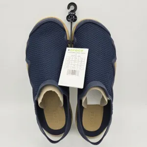 NWT Crocs Swiftwater Mesh Wave Men's Sandals/water shoes, Navy Blue/Khaki, 8M