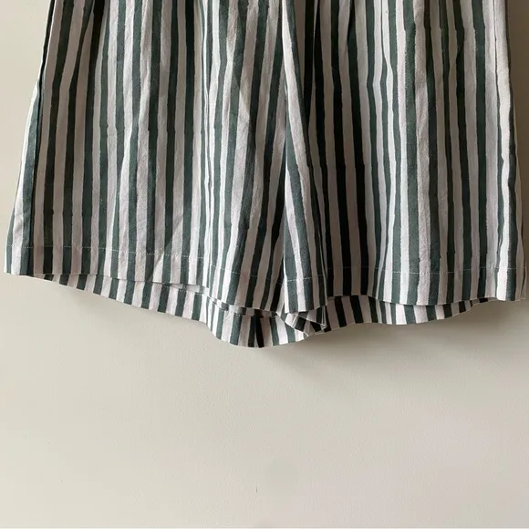 NWT Emerson Fry India Collection Pull On Shorts Moss Stripe Size S