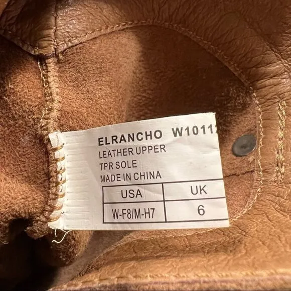 NWT emu El Rancho Leather Boots tan sz 8 Premium Australian Sheepskin MSRP $180