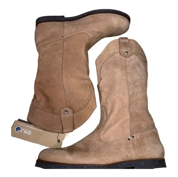 NWT emu El Rancho Leather Boots tan sz 8 Premium Australian Sheepskin MSRP $180