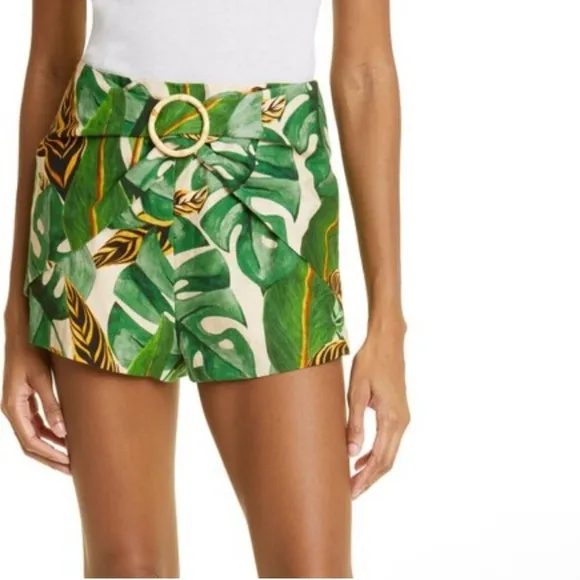 NWT Farm Rio Tropical Leaves Shorts Skort Size Large