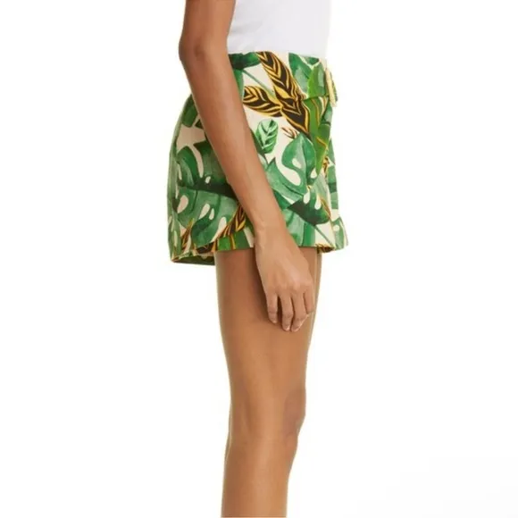 NWT Farm Rio Tropical Leaves Shorts Skort Size Large