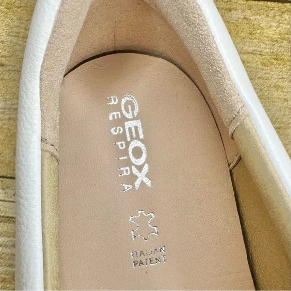NWT Geox D Leelu Leather Slip-On Sneakers Metallic Silver Tassel Loafer