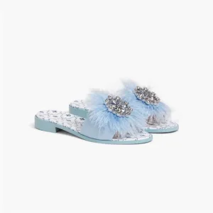 NWT Hill House Home The City Slide‎ in Blue Feathers