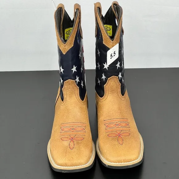NWT J.B. Dillon Americana Leather Boots Size: 5.5 Youth