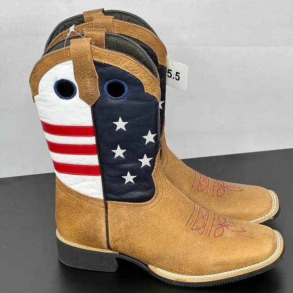NWT J.B. Dillon Americana Leather Boots Size: 5.5 Youth