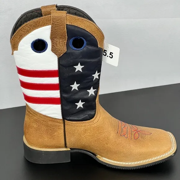 NWT J.B. Dillon Americana Leather Boots Size: 5.5 Youth