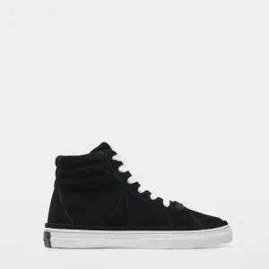 NWT Leather black suede high top sneakers
