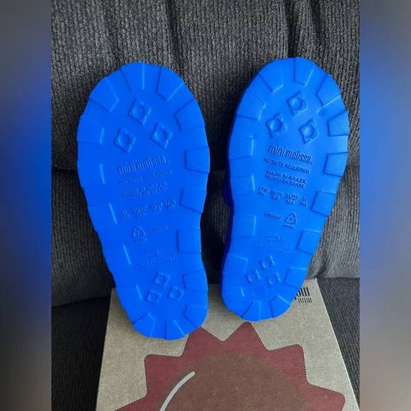 NWT MINI MELISSA Kids Mini Megan Sandals Unisex In Blue Size 11