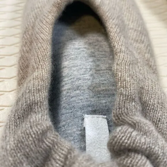 NWT SKIN Girls 100% Cashmere Mocha Ballet Slippers House-shoes - Size XS/ 3-4