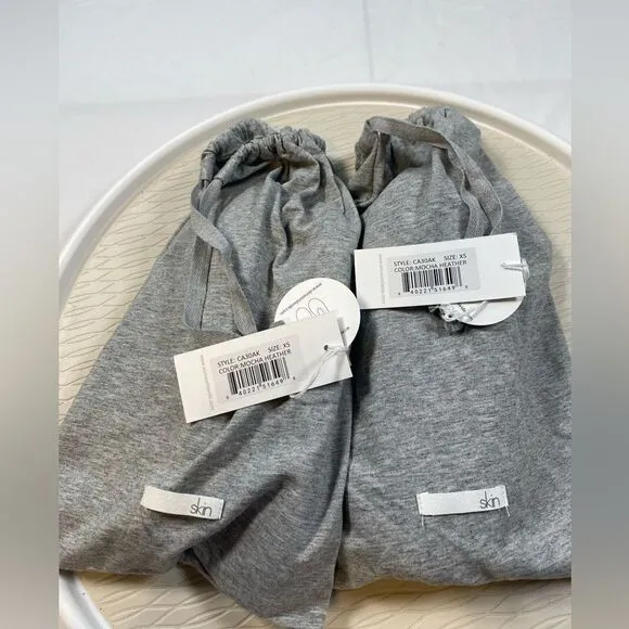NWT SKIN Girls 100% Cashmere Mocha Ballet Slippers House-shoes - Size XS/ 3-4
