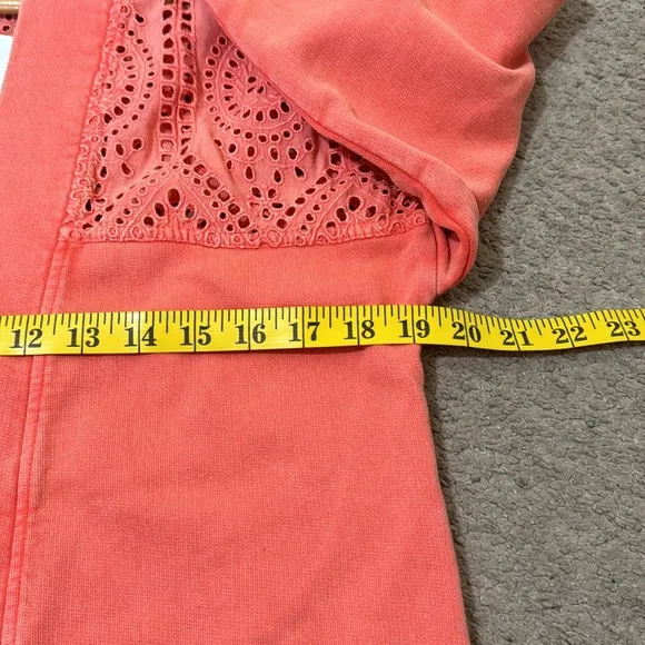NWT Soft Surroundings Thick &amp; Warm  Orange Stone Wash Cardigan