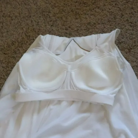 Nwt STUNNING Maria Sharapova White Tennis Dress w/ Bra mesh skirt XS