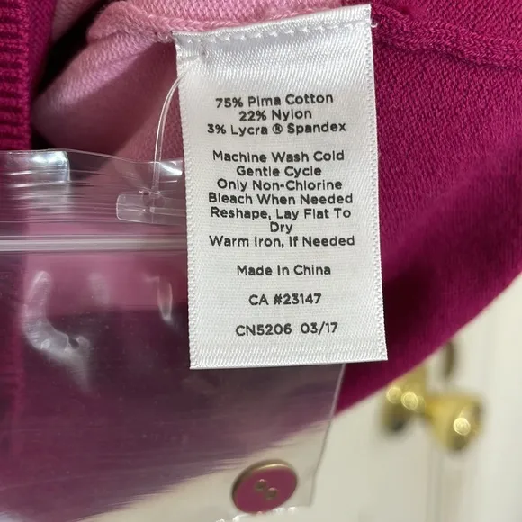 NWT Talbots Pink Stripes Sweater Size XL