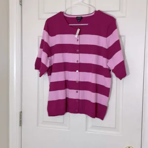 NWT Talbots Pink Stripes Sweater Size XL